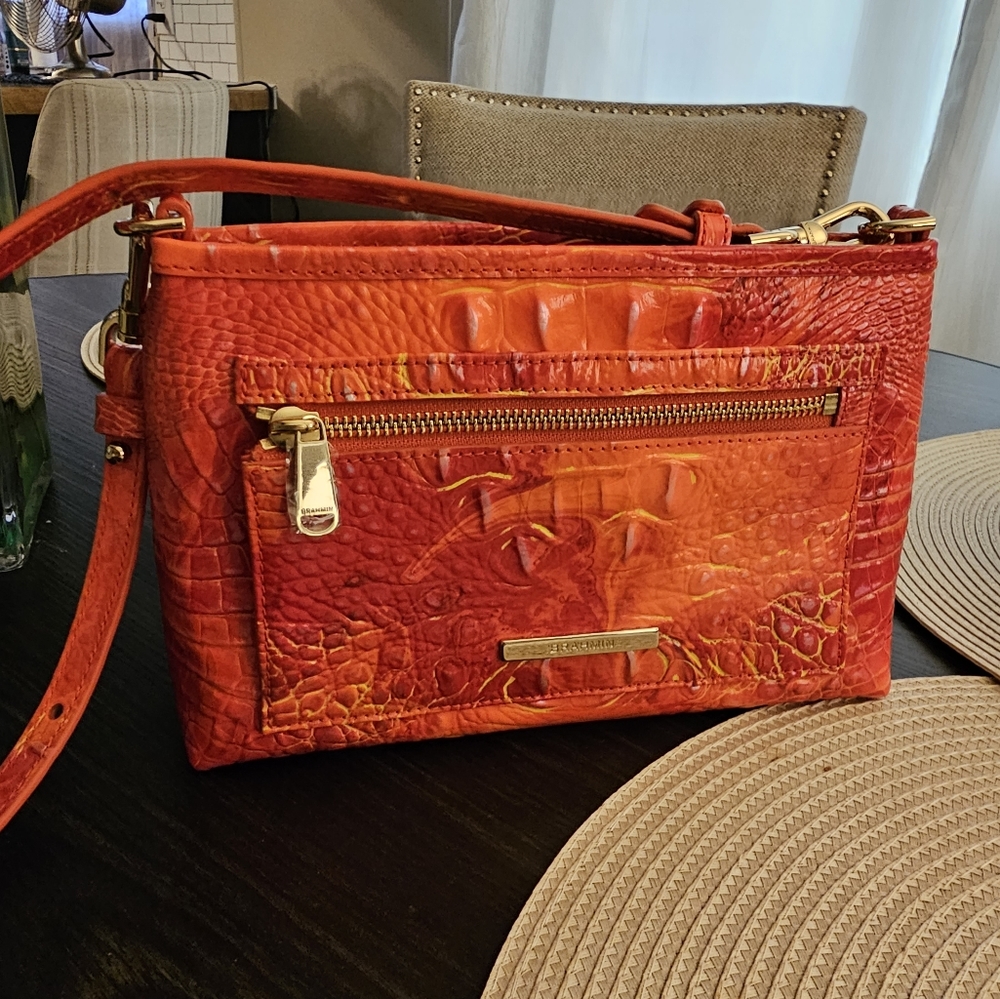 BRAHMIN VIDA in Spicy Orange EUC